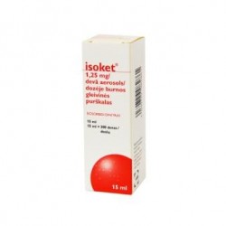 Isoket spray 1,25 mg. 15 ml.