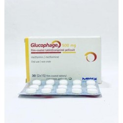 Glucophage  500 mg. 60 tablets